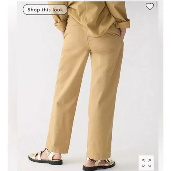 J. Crew Womens Pants 32 Khaki Sailor Chino Heritage Wide Leg BP499 Preppy Prep - Picture 9 of 9